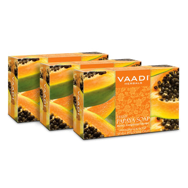 Vaadi Herbals Fresh Papaya Soap, 75g (Pack of 3)